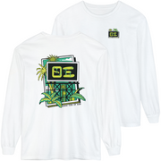 White Theta Xi Graphic Long Sleeve | Tropical Billboard