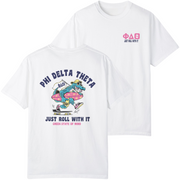 White Phi Delta Theta Graphic T-Shirt | Alligator Skater