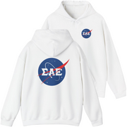 White Sigma Alpha Epsilon Graphic Hoodie | Nasa 2.0