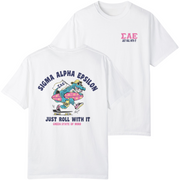 white Sigma Alpha Epsilon Graphic T-Shirt | Alligator Skater