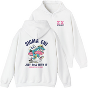 White Sigma Chi Graphic Hoodie | Alligator Skater