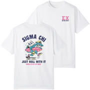 White Sigma Chi Graphic T-Shirt | Alligator Skater