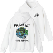 White Sigma Nu Graphic Hoodie | Gone Fishing