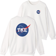 White Tau Kappa Epsilon Graphic Crewneck Sweatshirt | Nasa 2.0