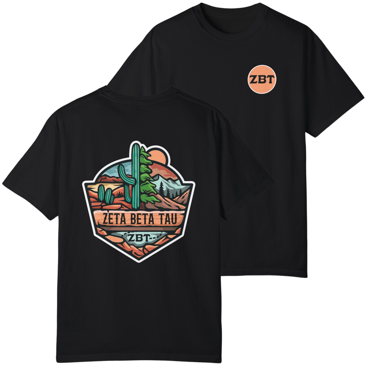 Zeta Beta Tau Graphic T-Shirt | Desert Mountains
