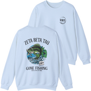 blue Zeta Beta Tau Graphic Crewneck Sweatshirt | Gone Fishing
