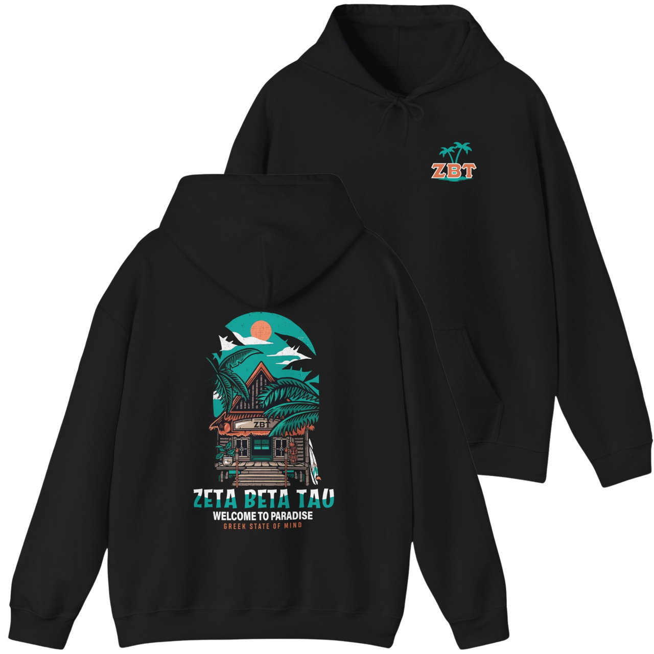 Zeta Beta Tau Graphic Hoodie | Welcome To Paradise