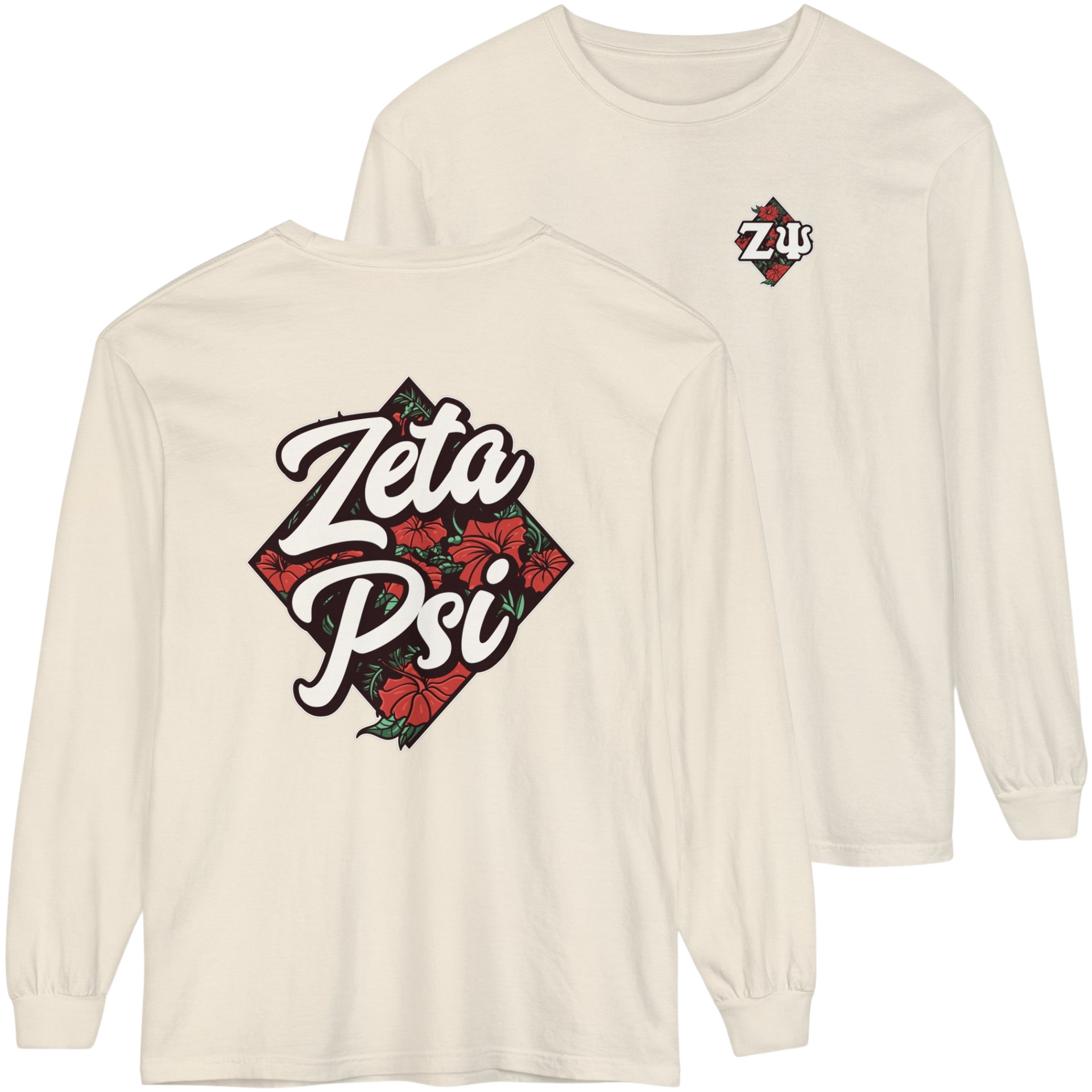 Ivory Zeta Psi Graphic Long Sleeve | Aloha