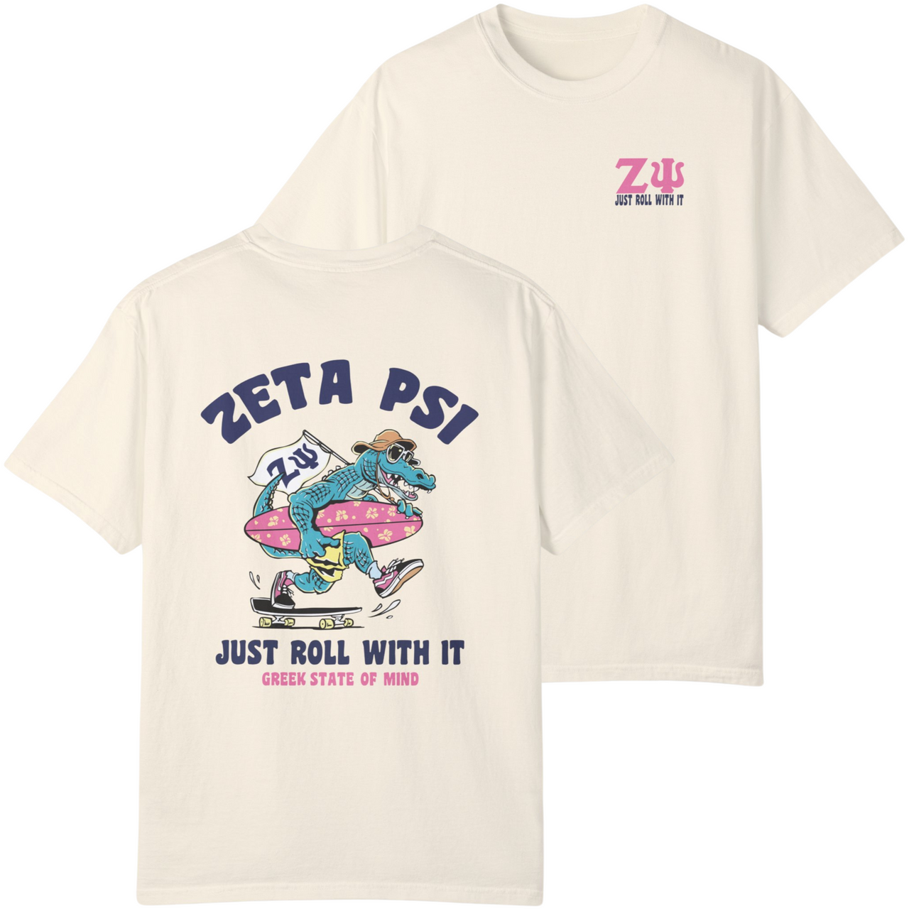 Zeta Psi Graphic T-Shirt | Alligator Skater