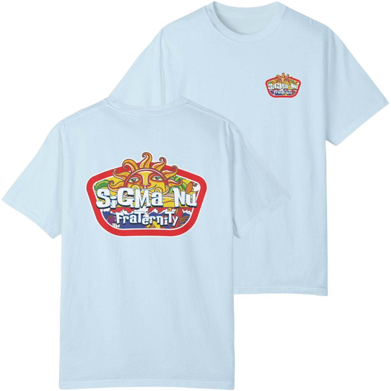 Blue Sigma Nu Graphic T-Shirt | Summer Sol