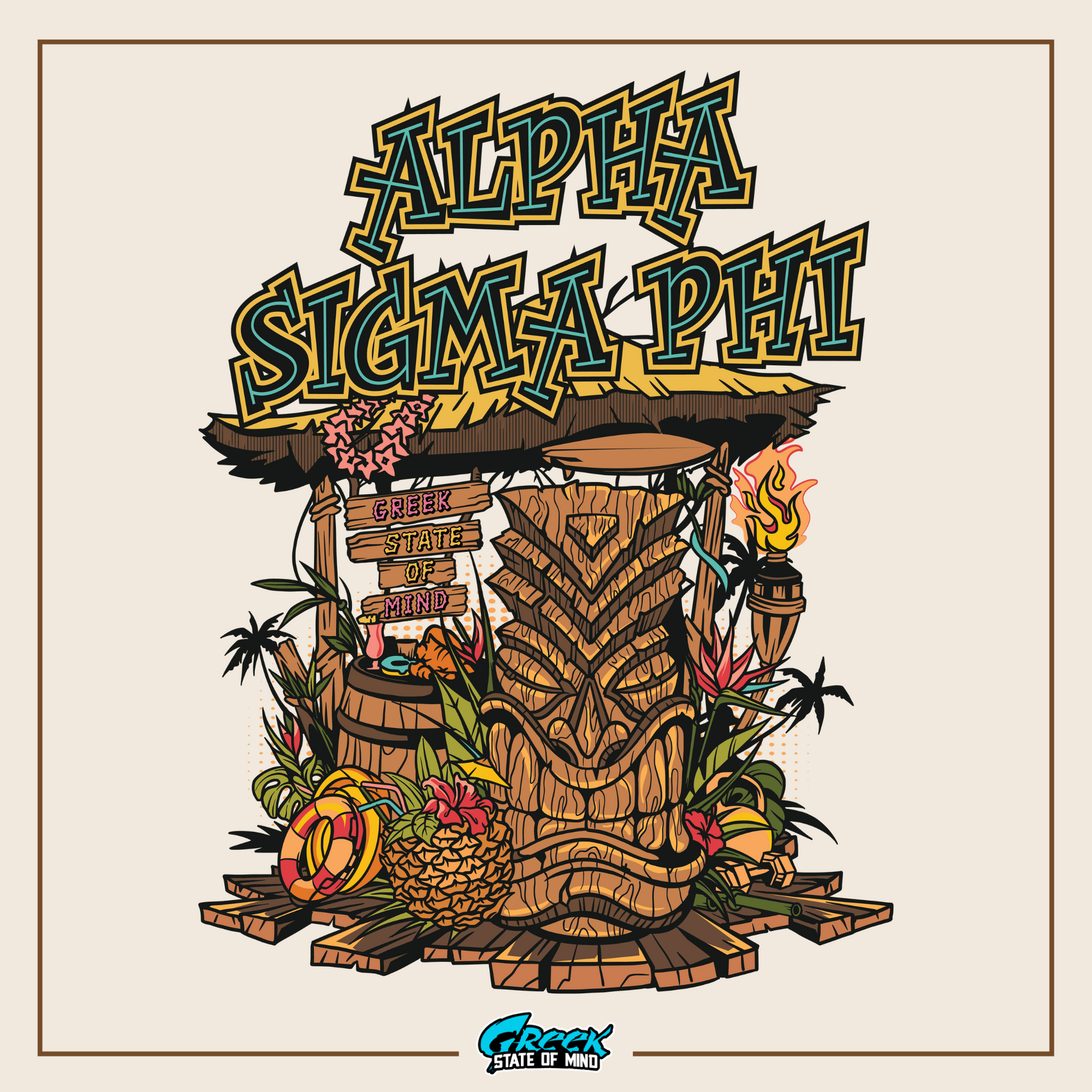 a drawing of a sign that says aloha sigma path