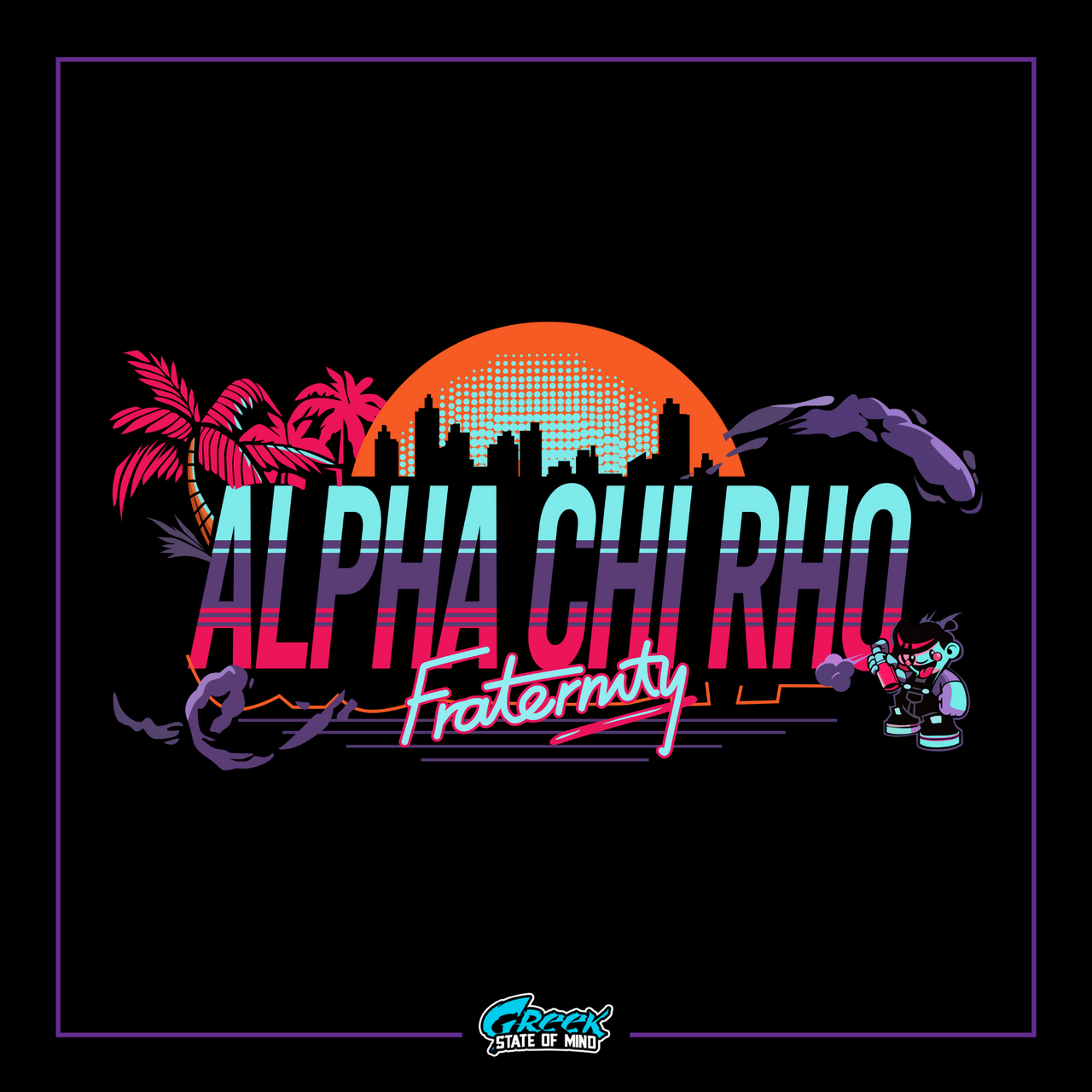 a black background with the words alpha chu rio on it