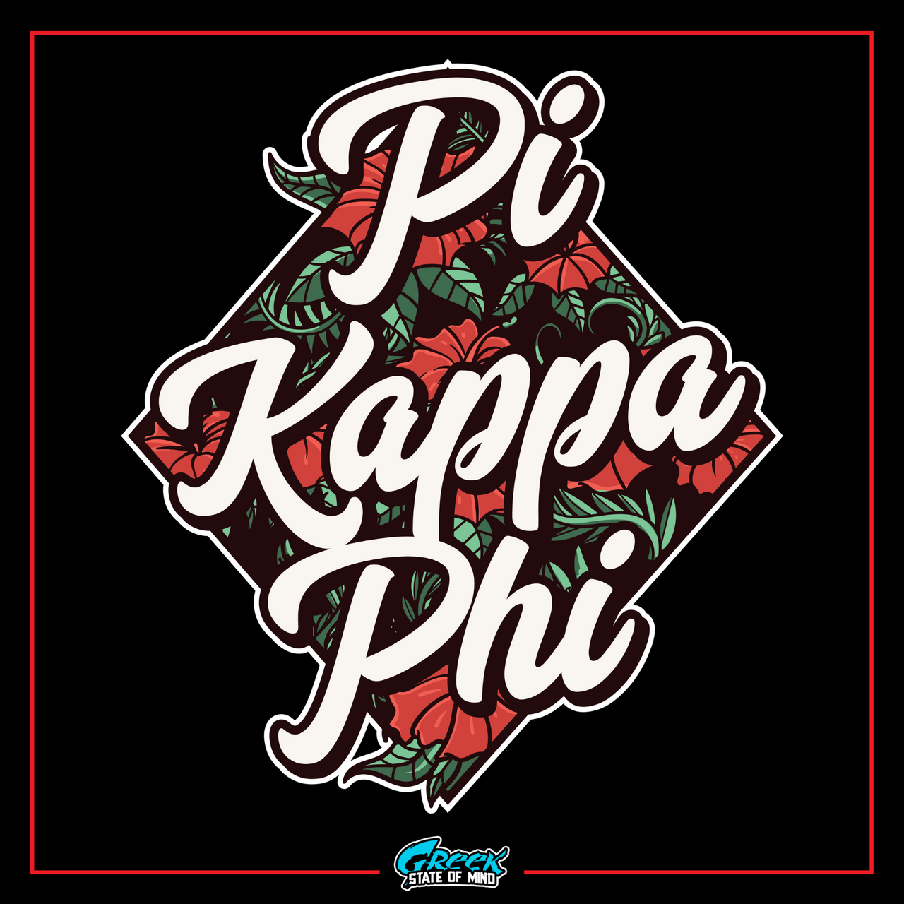 a black background with the words pi kappa phu