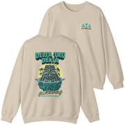 ivory Delta Tau Delta Graphic Crewneck Sweatshirt | Good Vibes Only