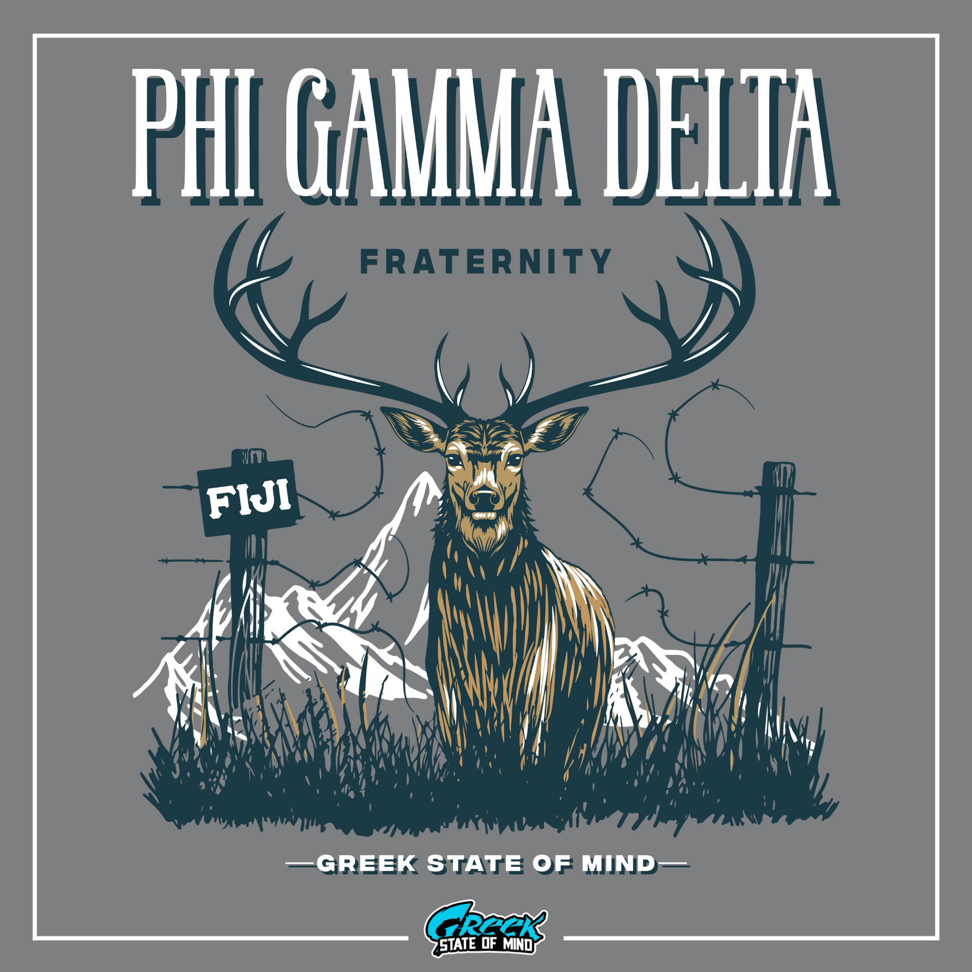 a t - shirt with a picture of a deer and a sign that says ph