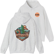 Grey Lambda Chi Alpha Graphic Hoodie | Desert Mountains