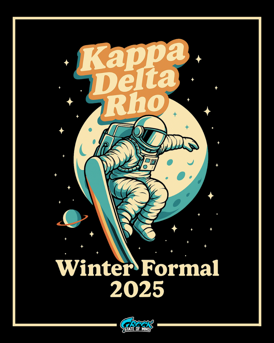 D001 - Kappa Delta Rho Winter Formal Space Theme Fraternity Shirt Desi