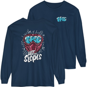 Navy Tau Kappa Epsilon Graphic Long Sleeve T-Shirt | Hit the Slopes