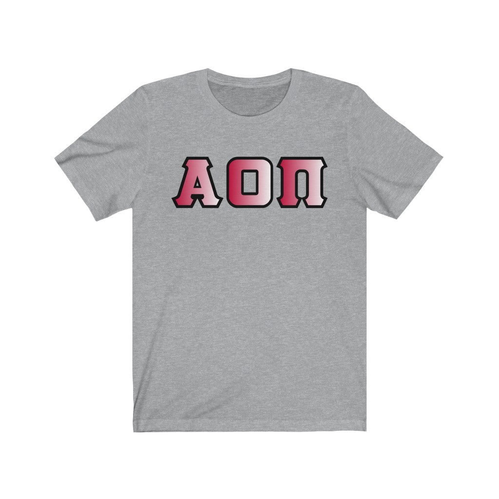 AOII Printed Letters | Alpha O Gradient T-Shirt