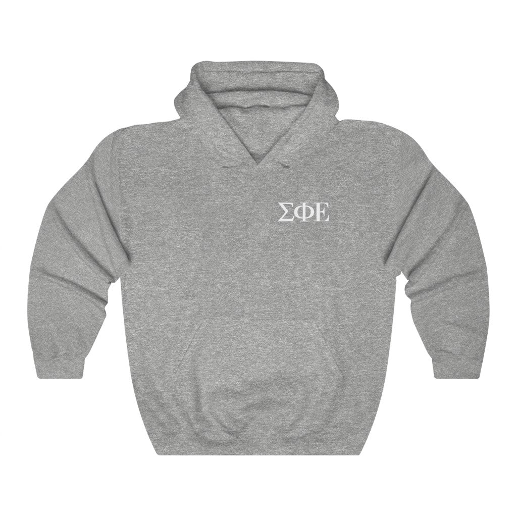 SigEp Printed Letters | White Letters LC Hoodie