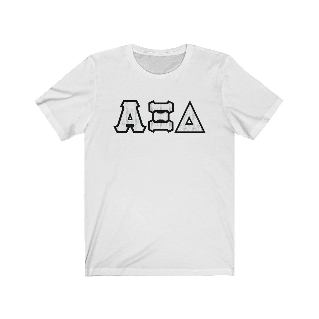 AXiD Printed Letters | Marble with Black Border T-Shirt