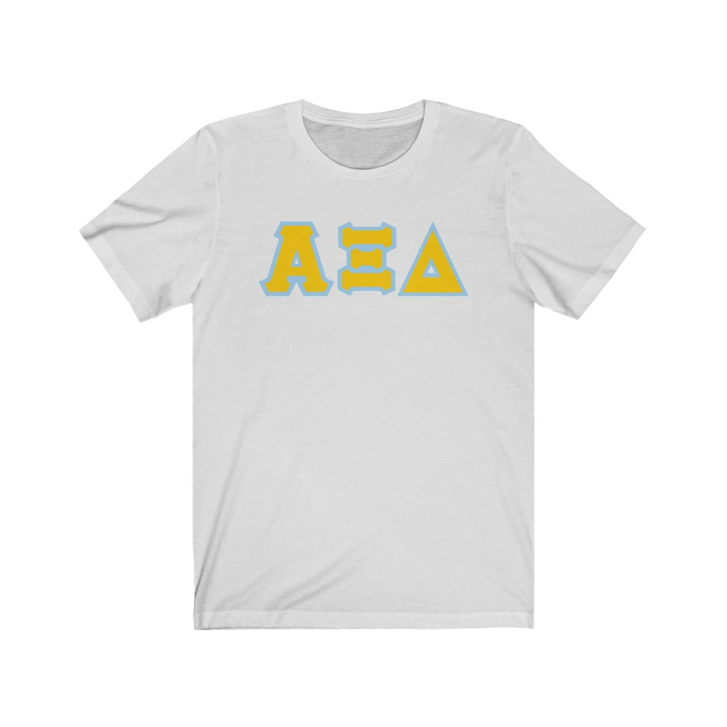 AXiD Print Letters | Gold with Griffin Blue Border T-Shirt