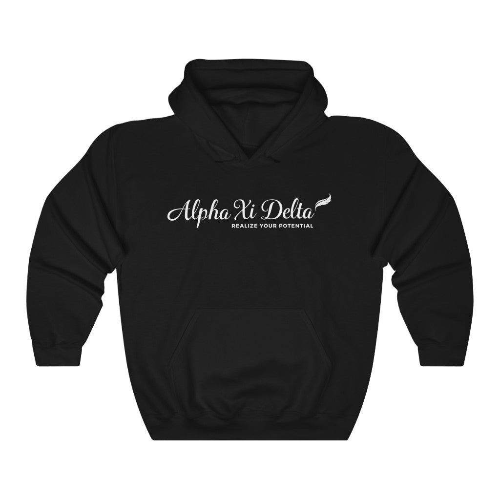 Alpha Xi Delta Graphic Hoodie | AXiD White Logo