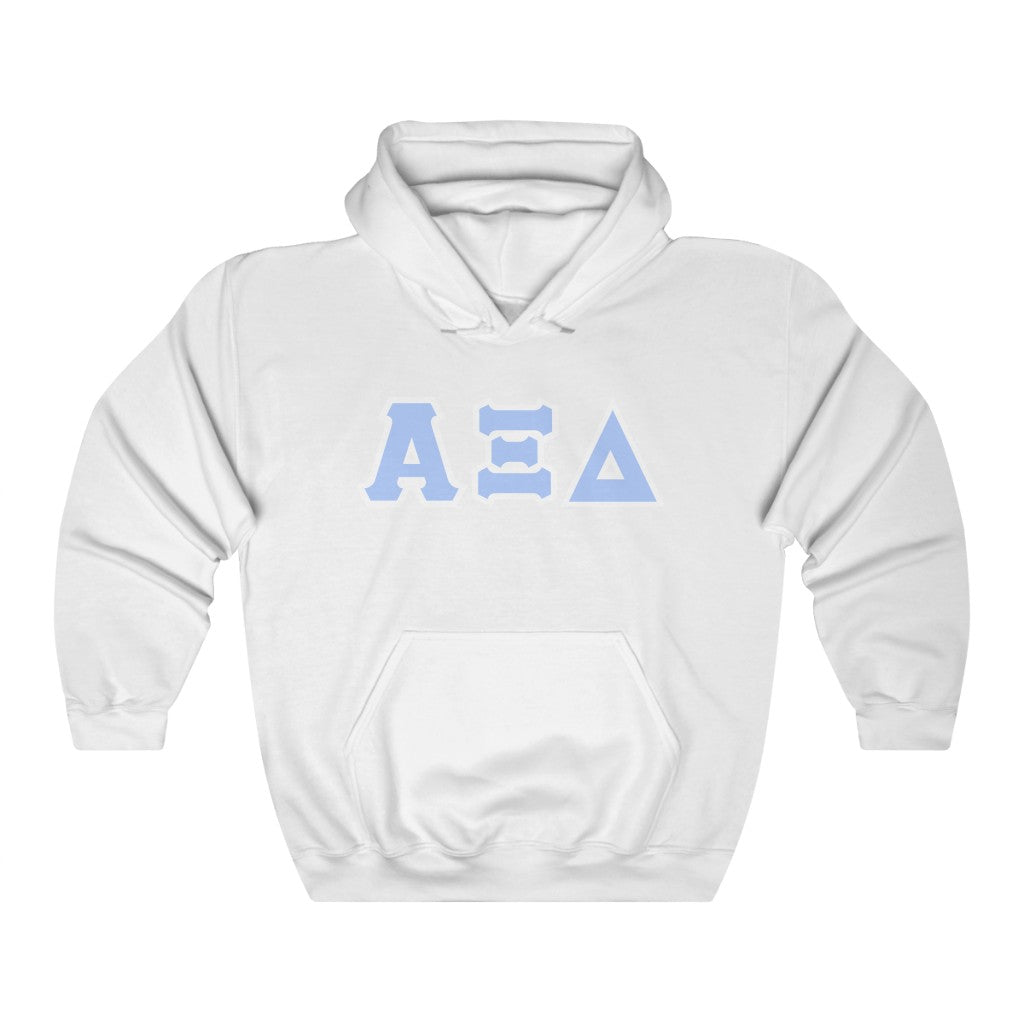 AXiD Printed Letters | Light Blue & White Border Hoodie
