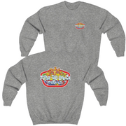 Grey Alpha Tau Omega Graphic Crewneck Sweatshirt | Summer Sol | Alpha Tau Omega Merchandise 