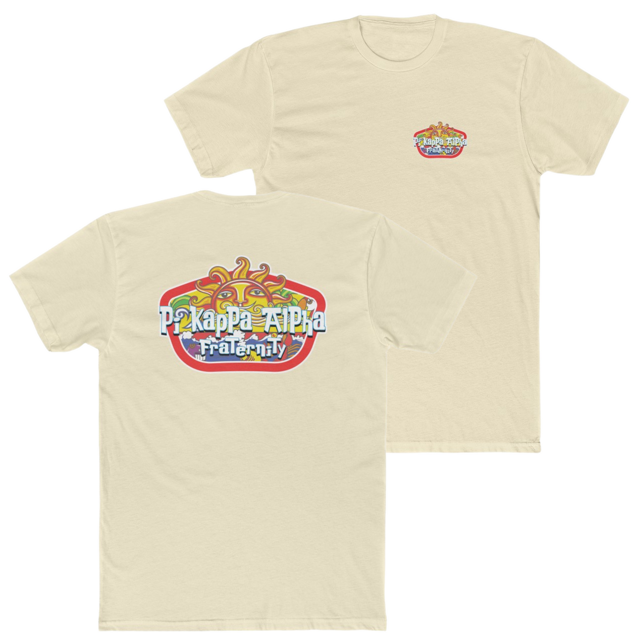Sand Pi Kappa Alpha Graphic T-Shirt | Summer Sol | Pi kappa alpha fraternity shirt