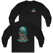 Black Alpha Sigma Phi Graphic Long Sleeve T-Shirt | Welcome to Paradise | Alpha Sigma Phi Clothes 