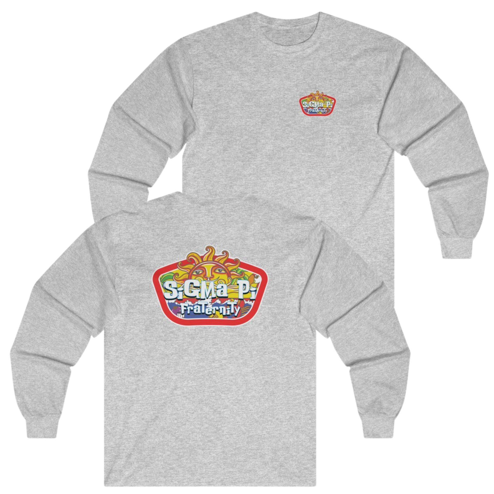 Grey Sigma Pi Graphic Long Sleeve | Summer Sol | Sigma Pi Apparel and Merchandise 