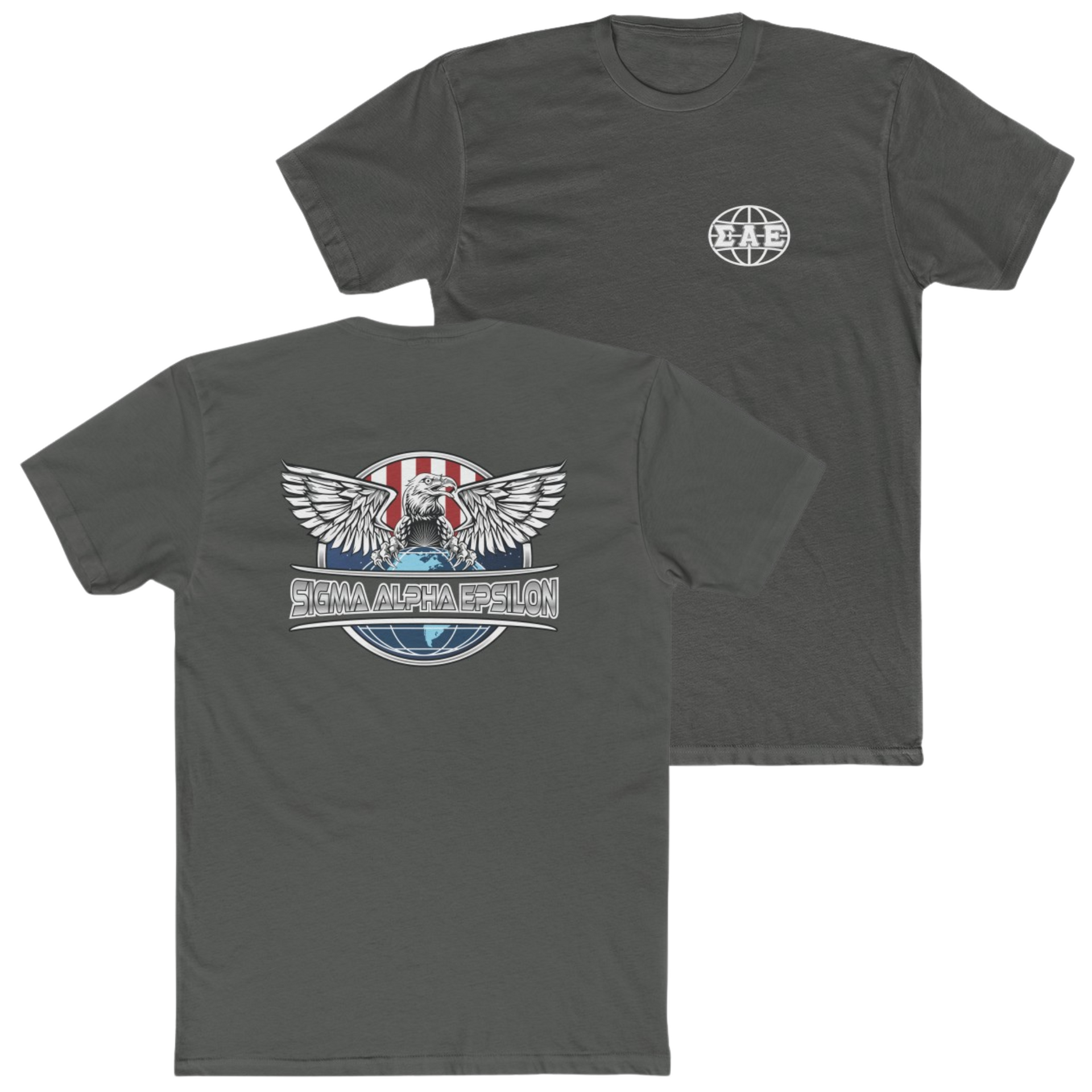 Grey Sigma Alpha Epsilon Graphic T-Shirt | The Fraternal Order | Sigma Alpha Epsilon Clothing and Merchandise