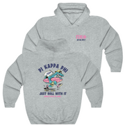 Grey Pi Kappa Phi Graphic Hoodie | Alligator Skater | Pi kappa alpha fraternity shirt
