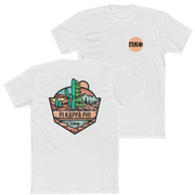 White Pi Kappa Phi Graphic T-Shirt | Desert Mountains | Pi Kappa Phi Apparel and Merchandise 