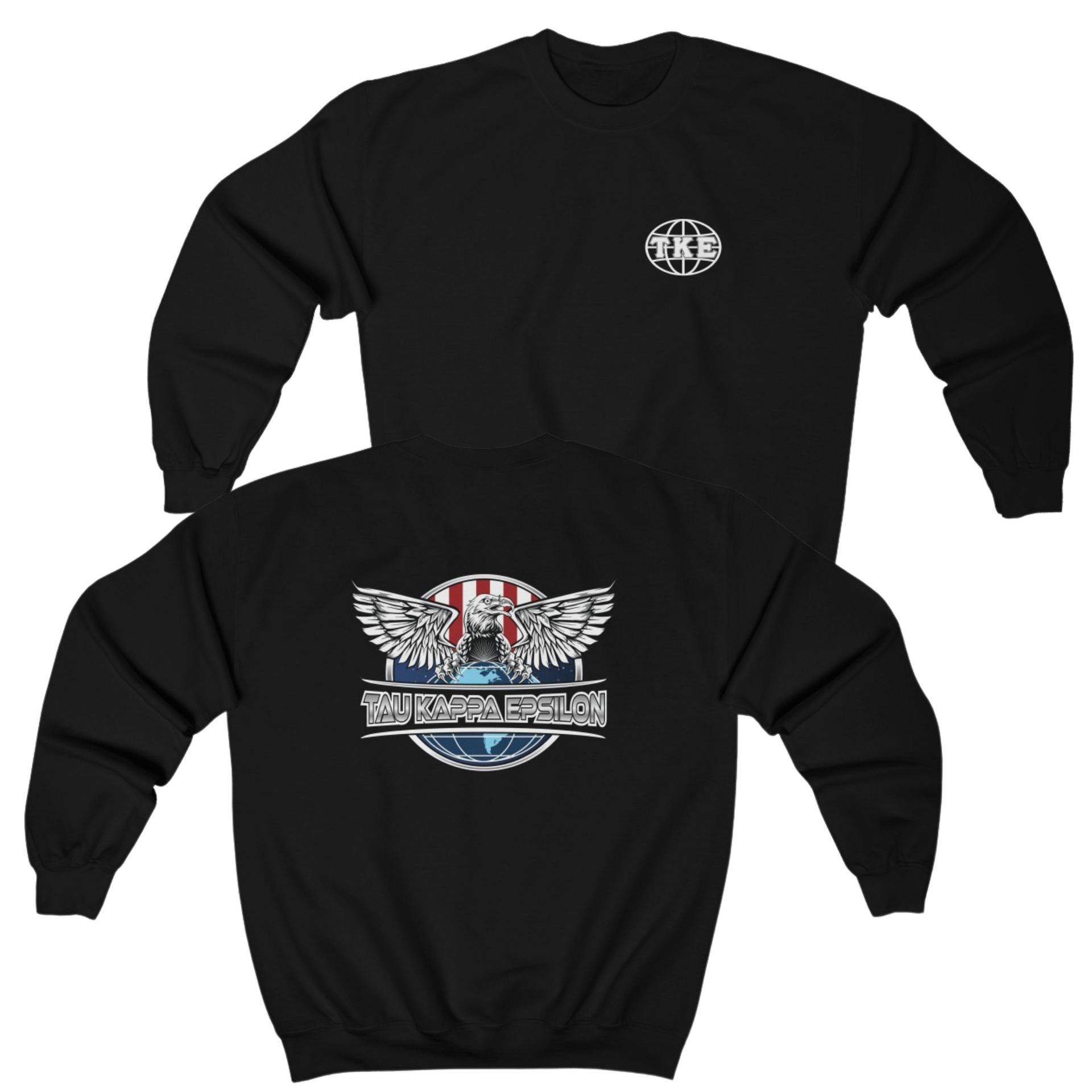 Black Tau Kappa Epsilon Graphic Crewneck Sweatshirt | The Fraternal Order | Tau Kappa Epsilon Fraternity