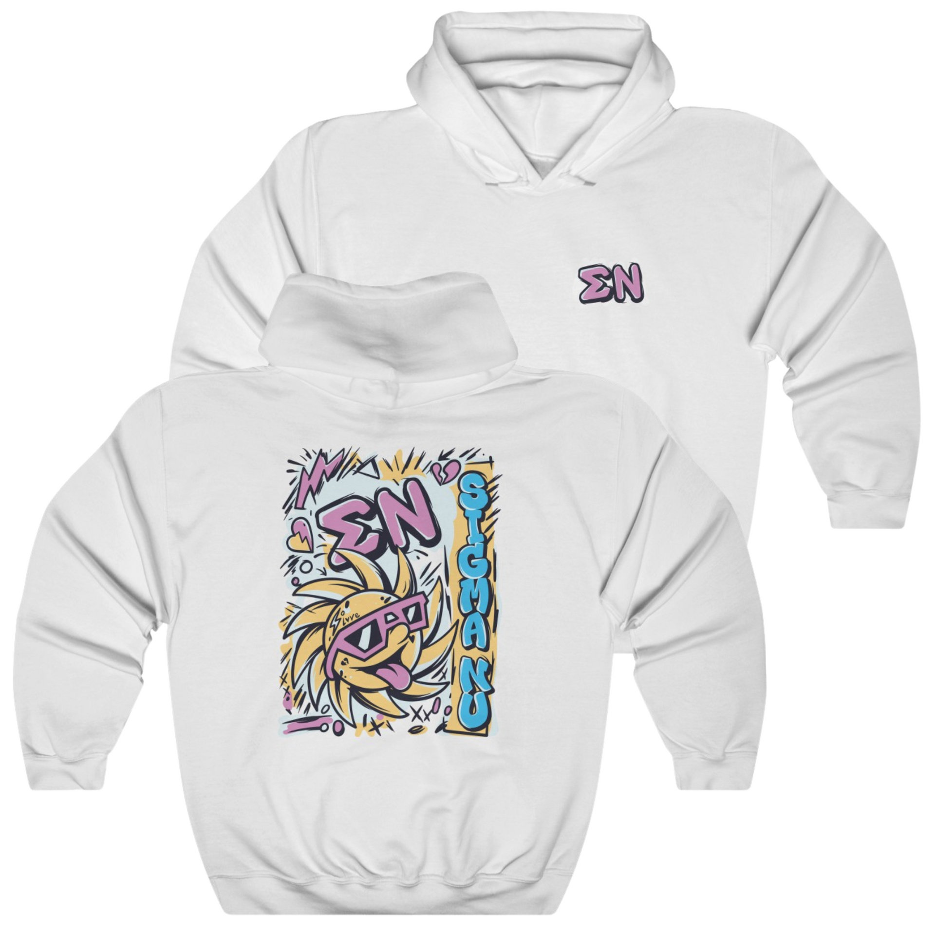 grey Sigma Nu Graphic Hoodie | Fun in the Sun | Sigma Nu Clothing, Apparel and Merchandise