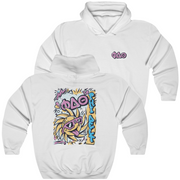 white Phi Delta Theta Graphic Hoodie | Fun in the Sun | phi delta theta fraternity greek apparel 
