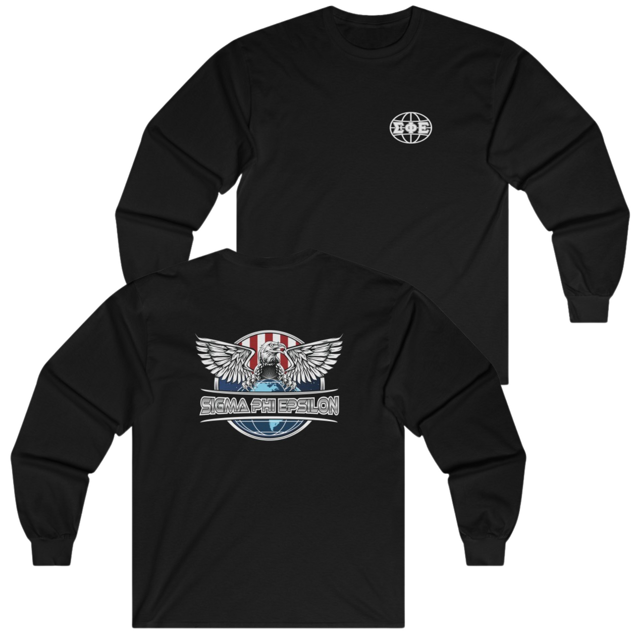 Black Sigma Phi Epsilon Graphic Long Sleeve | The Fraternal Order | SigEp Fraternity Clothes and Merchandise 