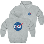 light grey Pi Kappa Alpha Graphic | Nasa 2.0 Hoodie | Pi kappa alpha fraternity shirt