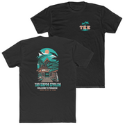 Black Tau Kappa Epsilon Graphic T-Shirt | Welcome to Paradise | Tau Kappa Epsilon Fraternity
