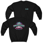 Black Sigma Alpha Epsilon Graphic Crewneck Sweatshirt | The Deep End | Sigma Alpha Epsilon Clothing and Merchandise