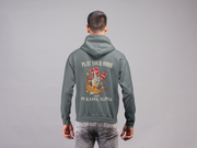 Grey Pi Kappa Alpha Graphic Hoodie | Play Your Odds | Pi kappa alpha fraternity shirt back model 