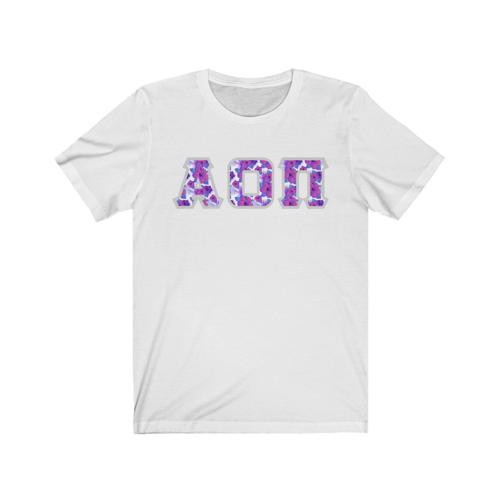 AOII Printed Letters | Flora T-Shirt