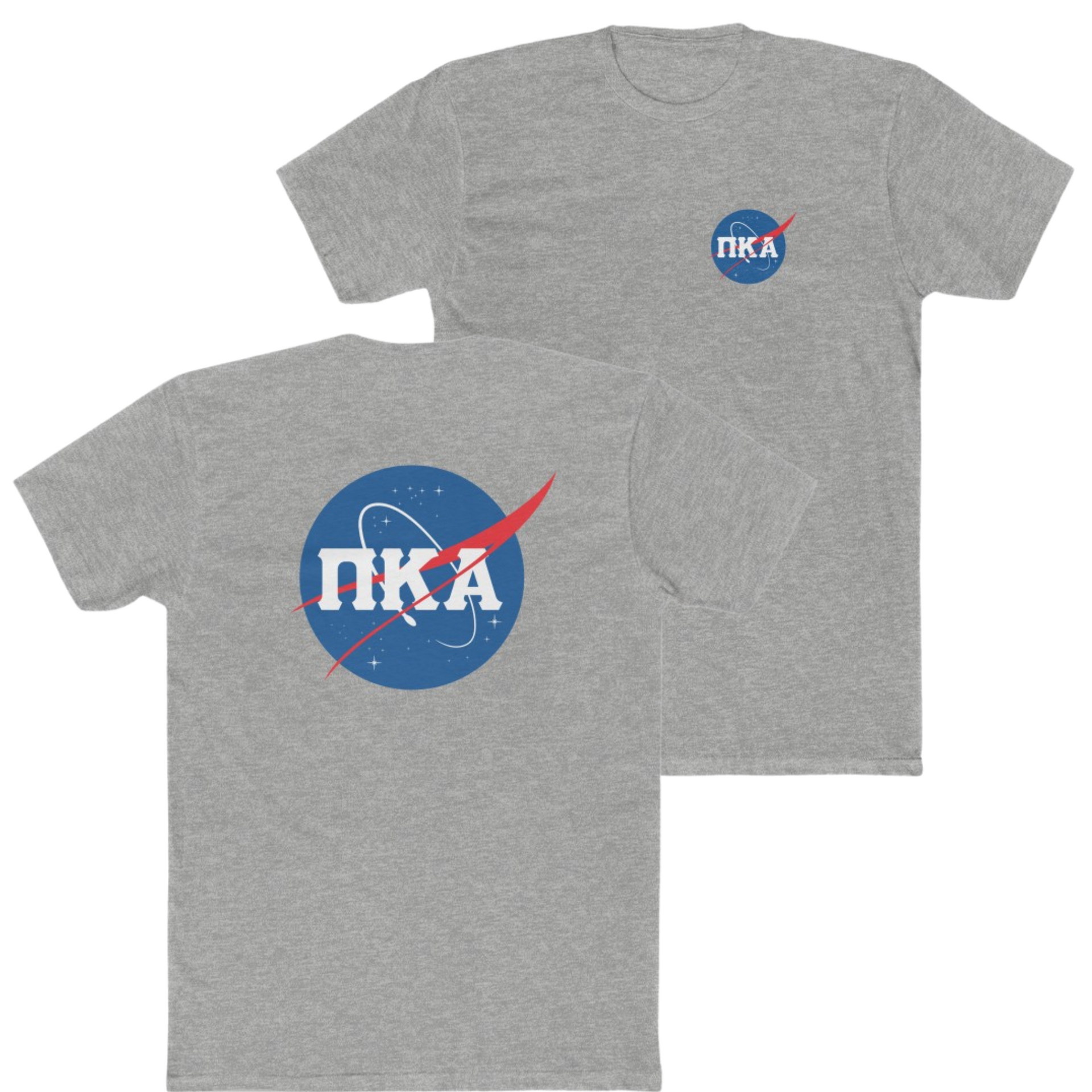 Grey Pi Kappa Alpha Graphic T-Shirt | Nasa 2.0 | Pi kappa alpha fraternity shirt 