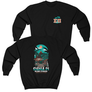 Black Sigma Pi Graphic Crewneck Sweatshirt | Welcome to Paradise | Sigma Pi Apparel and Merchandise