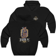 Black Sigma Pi Graphic Hoodie | Steampunk Owl | Sigma Pi Apparel and Merchandise 