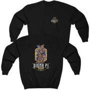 Sigma Pi Graphic Crewneck Sweatshirt | Steampunk Owl | Sigma Pi Apparel and Merchandise 