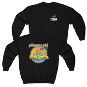 Black Pi Kappa Phi Graphic Crewneck Sweatshirt | Cool Croc | Pi Kappa Phi Apparel and Merchandise