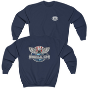 Navy Sigma Chi Graphic Crewneck Sweatshirt | The Fraternal Order | Sigma Chi Fraternity Merch House